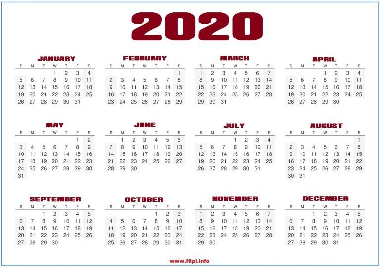 Wallpaper Kalender 2020 - KibrisPDR