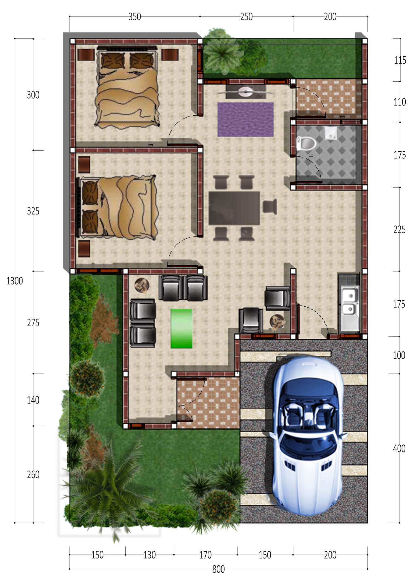 Detail Rumah Tipe 65 Nomer 17