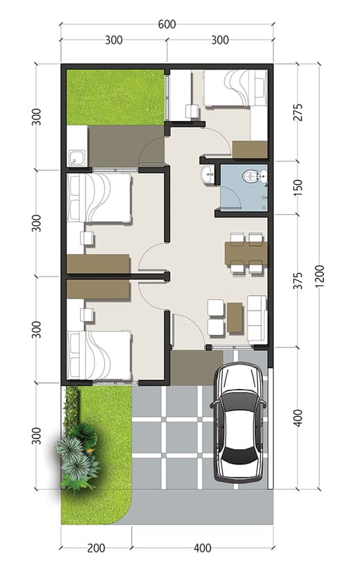 Detail Rumah Type 48 Nomer 28