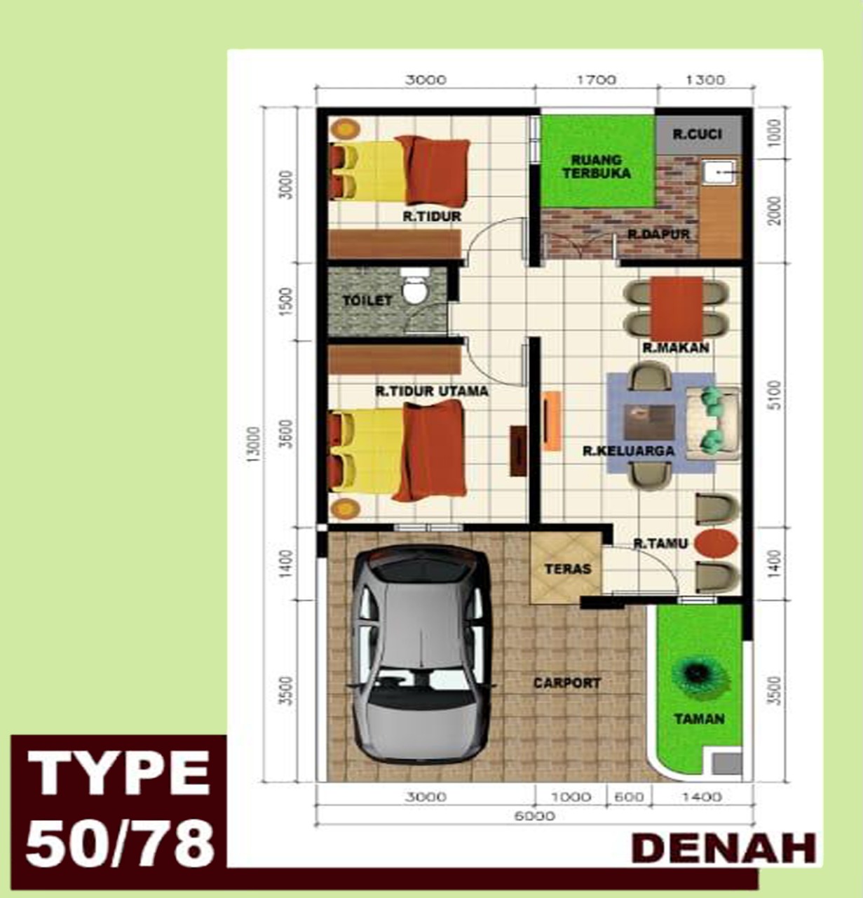 Detail Rumah Type 50 Nomer 18