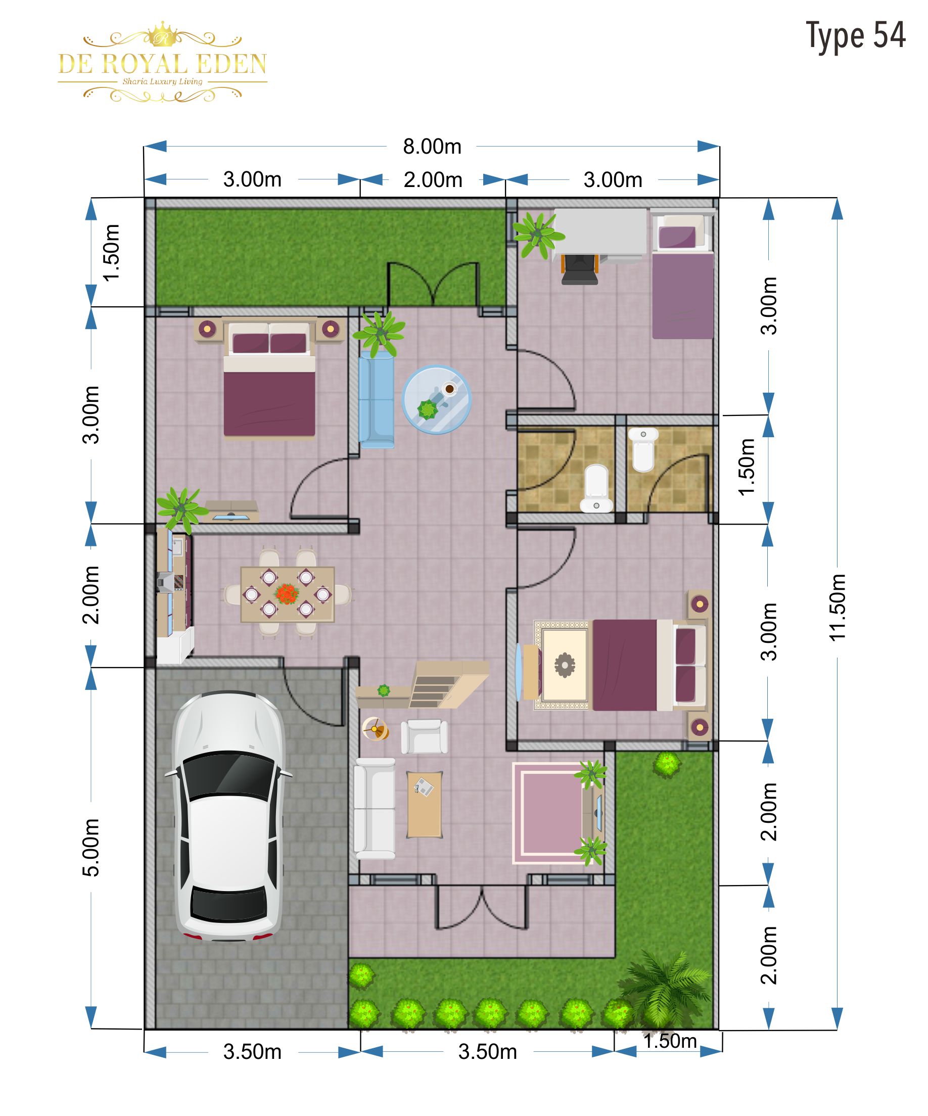 Detail Rumah Type 54 2 Lantai Nomer 42