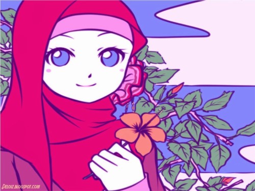 Detail Wallpaper Kartun Muslimah Bergerak Nomer 19