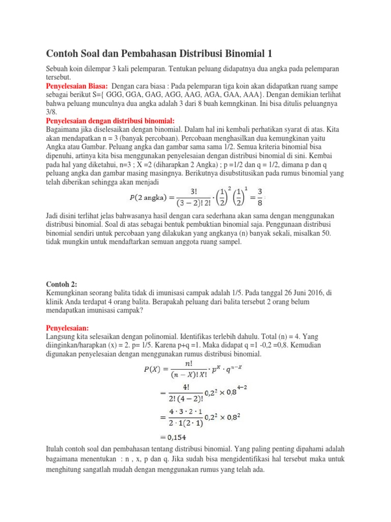 Detail Rumus Distribusi Binomial Nomer 42