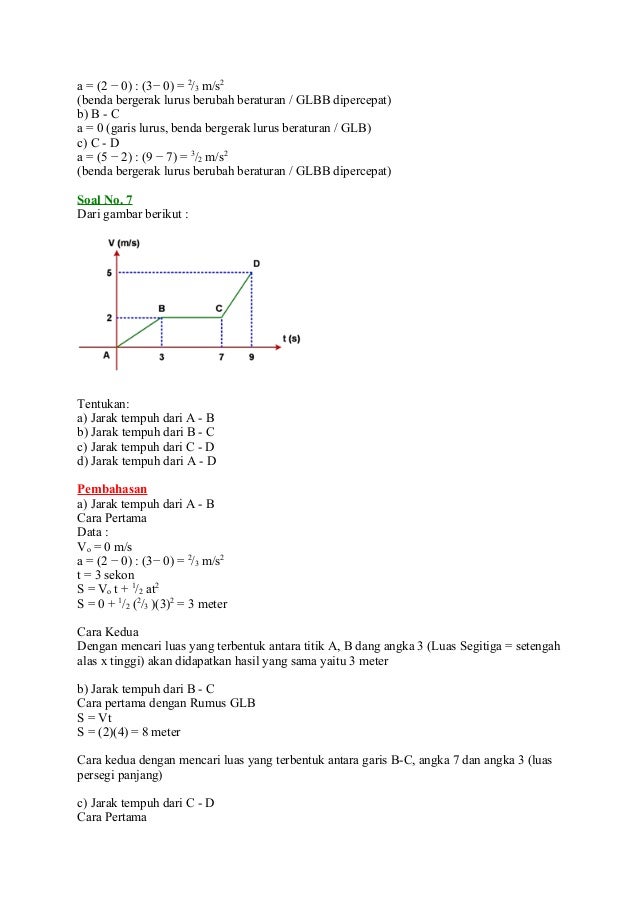 Detail Rumus Glb Dan Glbb Dan Contoh Soal Nomer 32