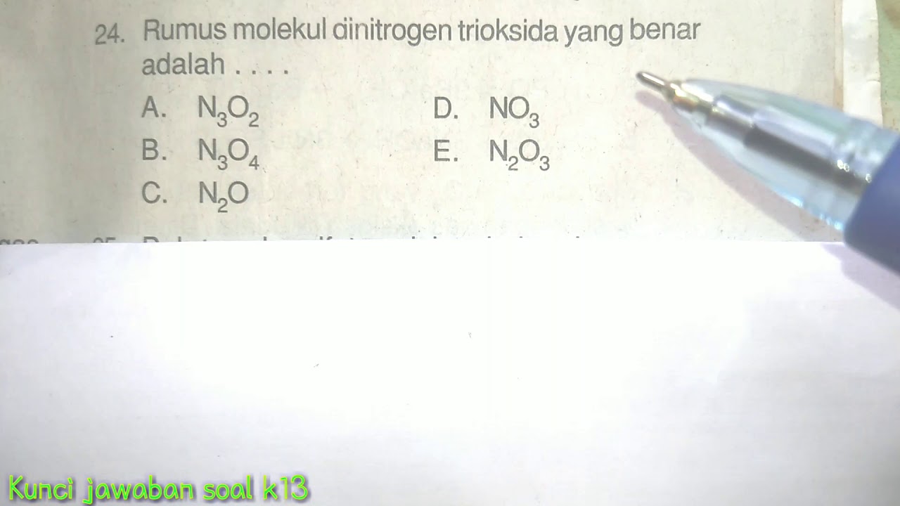 Rumus Kimia Dari Dinitrogen Trioksida - KibrisPDR