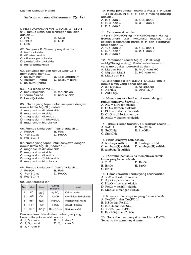 Detail Rumus Kimia Dari Dinitrogen Trioksida Nomer 25