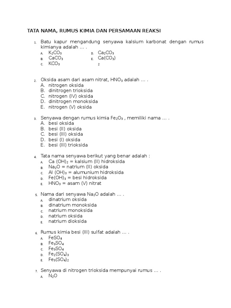 Detail Rumus Kimia Dari Dinitrogen Trioksida Nomer 30