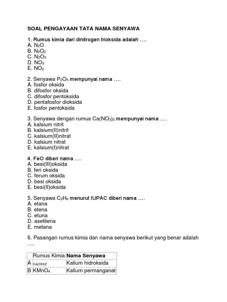 Detail Rumus Kimia Dari Dinitrogen Trioksida Nomer 31