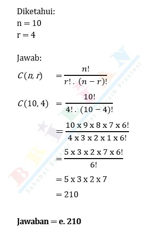 Detail Rumus Kombinasi Dan Contoh Soal Nomer 14