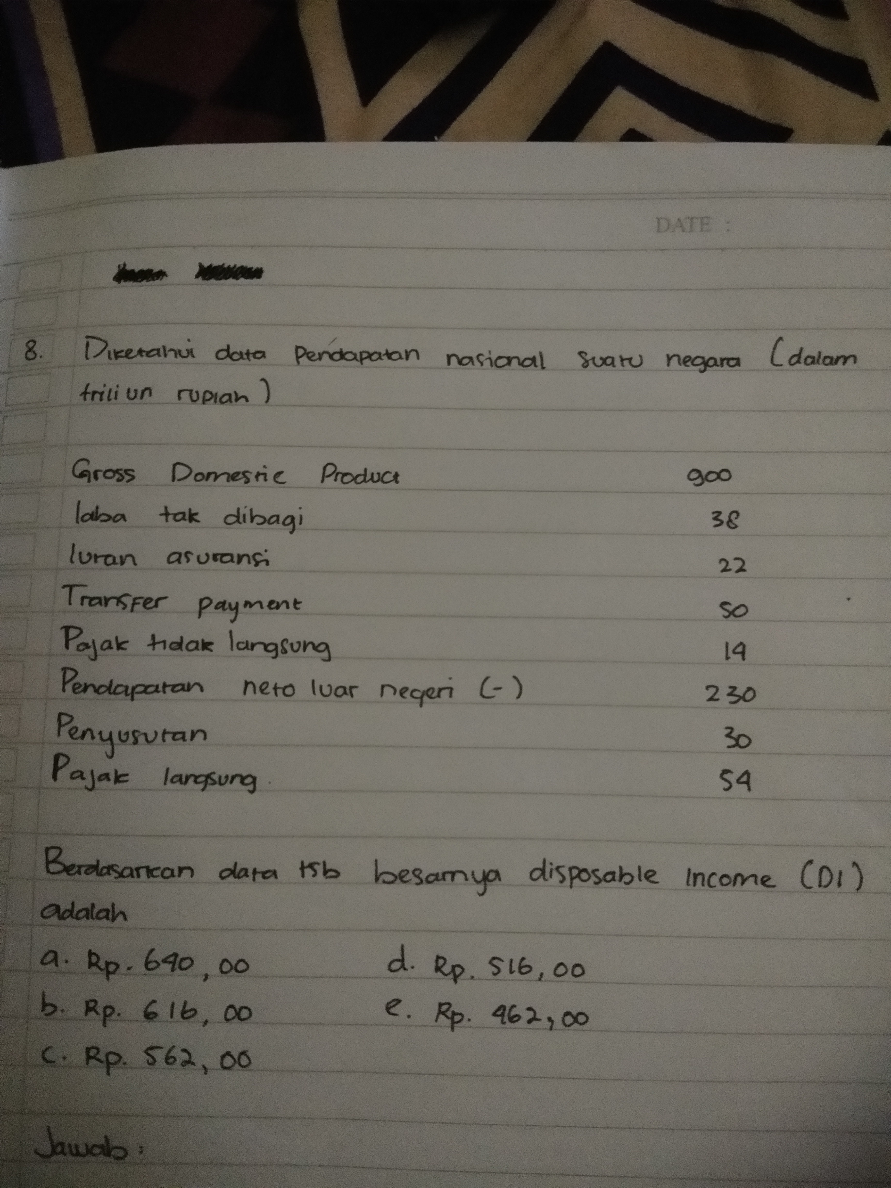 Detail Rumus Personal Income Dan Contoh Soal Nomer 13