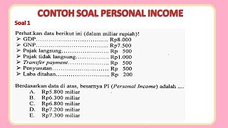 Detail Rumus Personal Income Dan Contoh Soal Nomer 3