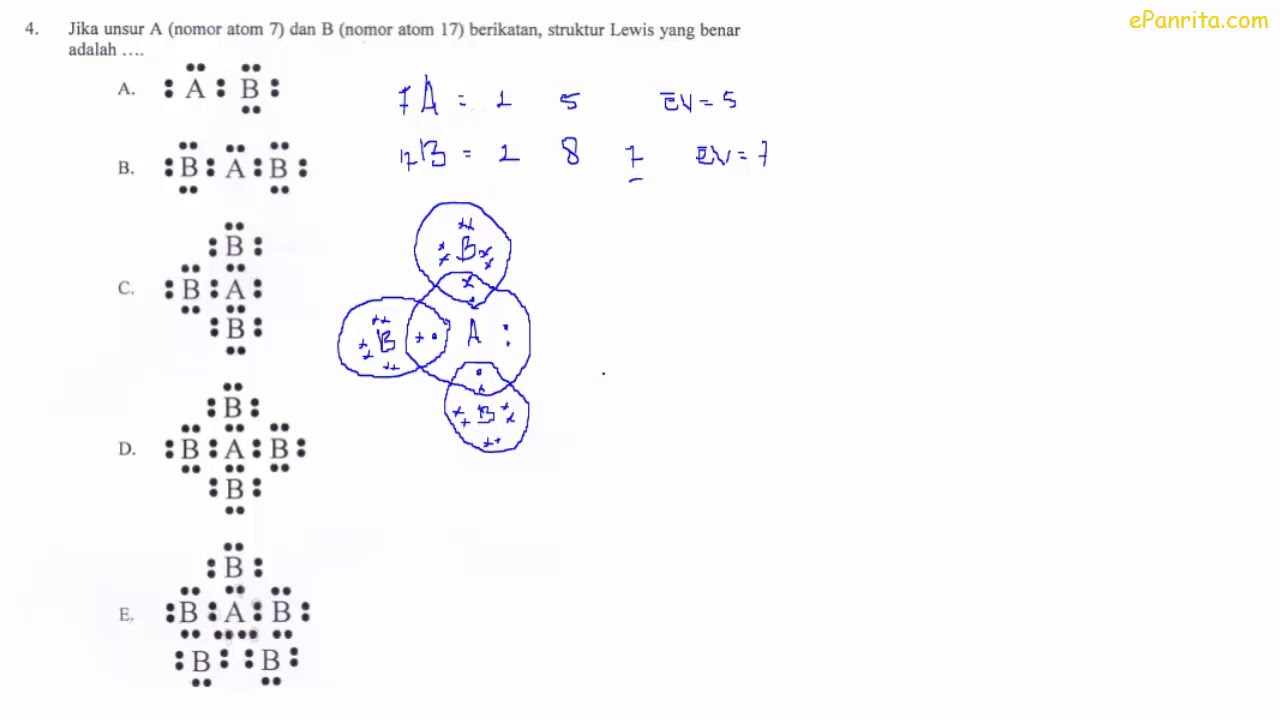 Detail Rumus Struktur Lewis Nomer 12