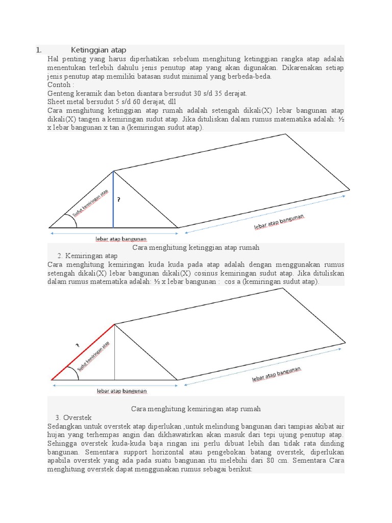 Detail Rumus Tinggi Kuda Kuda Atap Rumah Nomer 47