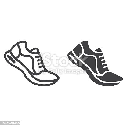 Running Sneakers Clipart - KibrisPDR