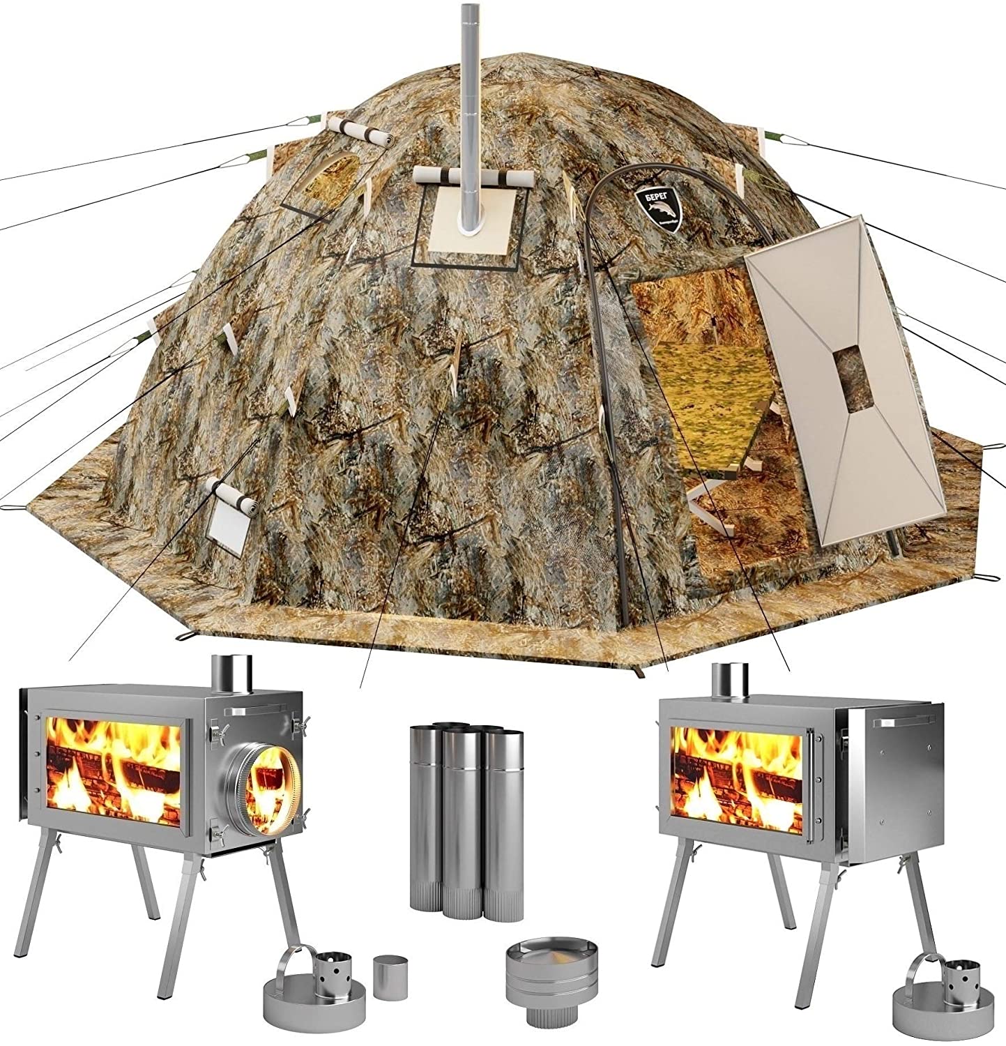 Russian Bear Winter Tent With Stove - KibrisPDR