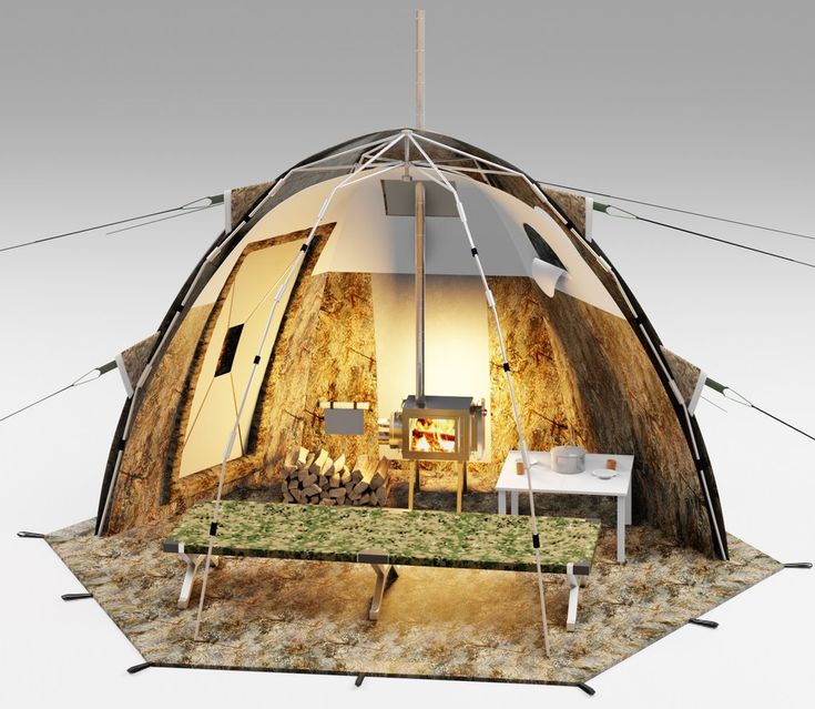 Detail Russian Bear Winter Tent With Stove Nomer 19