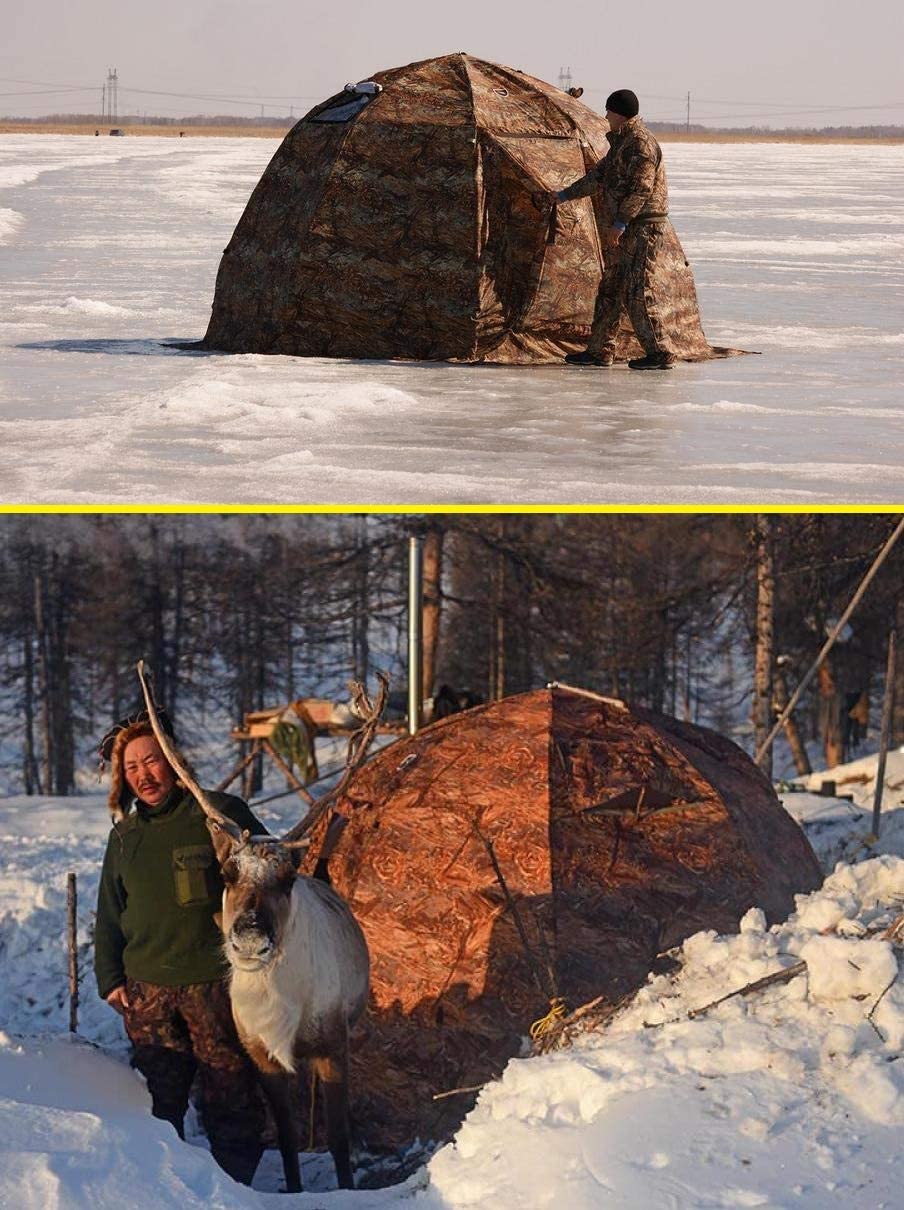 Detail Russian Bear Winter Tent With Stove Nomer 22