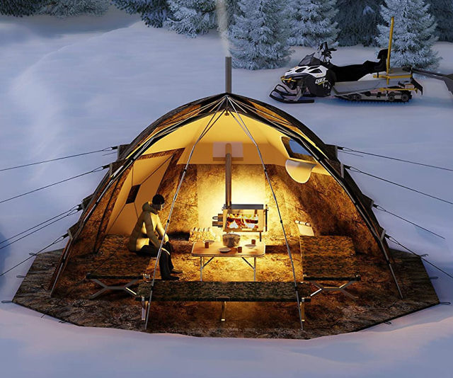 Detail Russian Bear Winter Tent With Stove Nomer 24