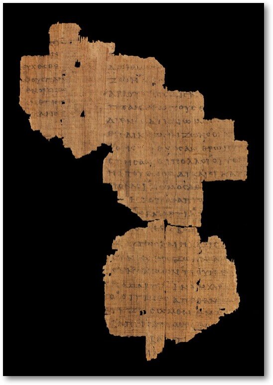 Detail Rylands Library Papyrus P52 Nomer 43