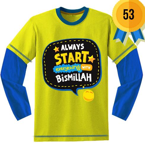 Detail Sablon Kaos Anak Muslim Nomer 2