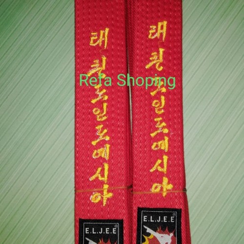 Detail Sabuk Merah Taekwondo Nomer 35
