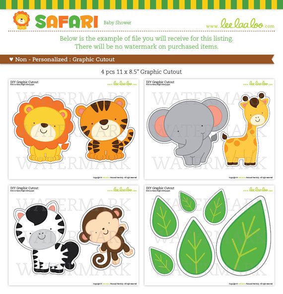 Safari Animal Cutouts Free - 50+ Koleksi Gambar