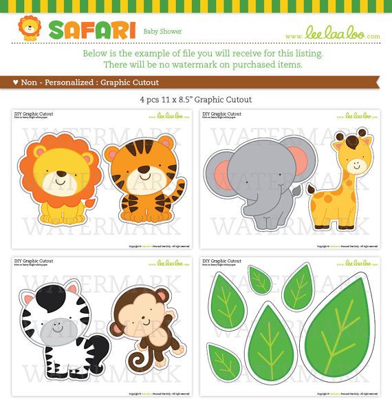 Detail Safari Animal Cutouts Free Nomer 12