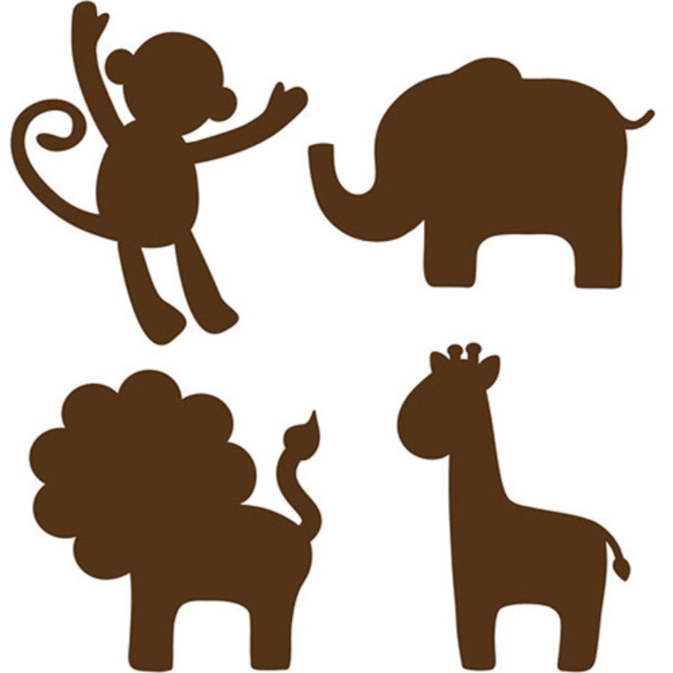 Detail Safari Animal Silhouette Clip Art Nomer 6