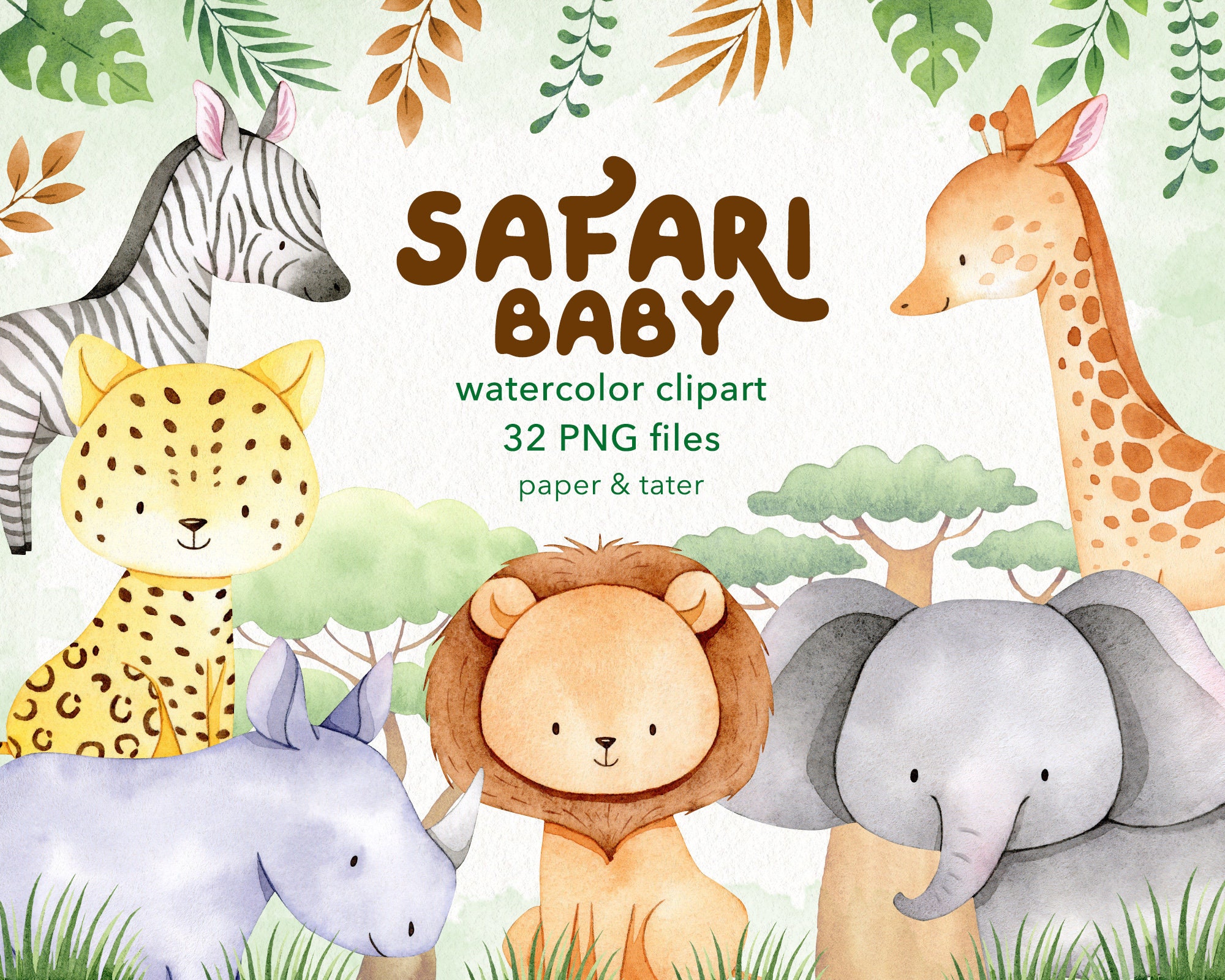 Detail Safari Baby Animals Clipart Nomer 11