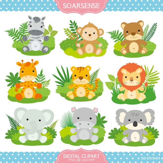 Detail Safari Baby Animals Clipart Nomer 17