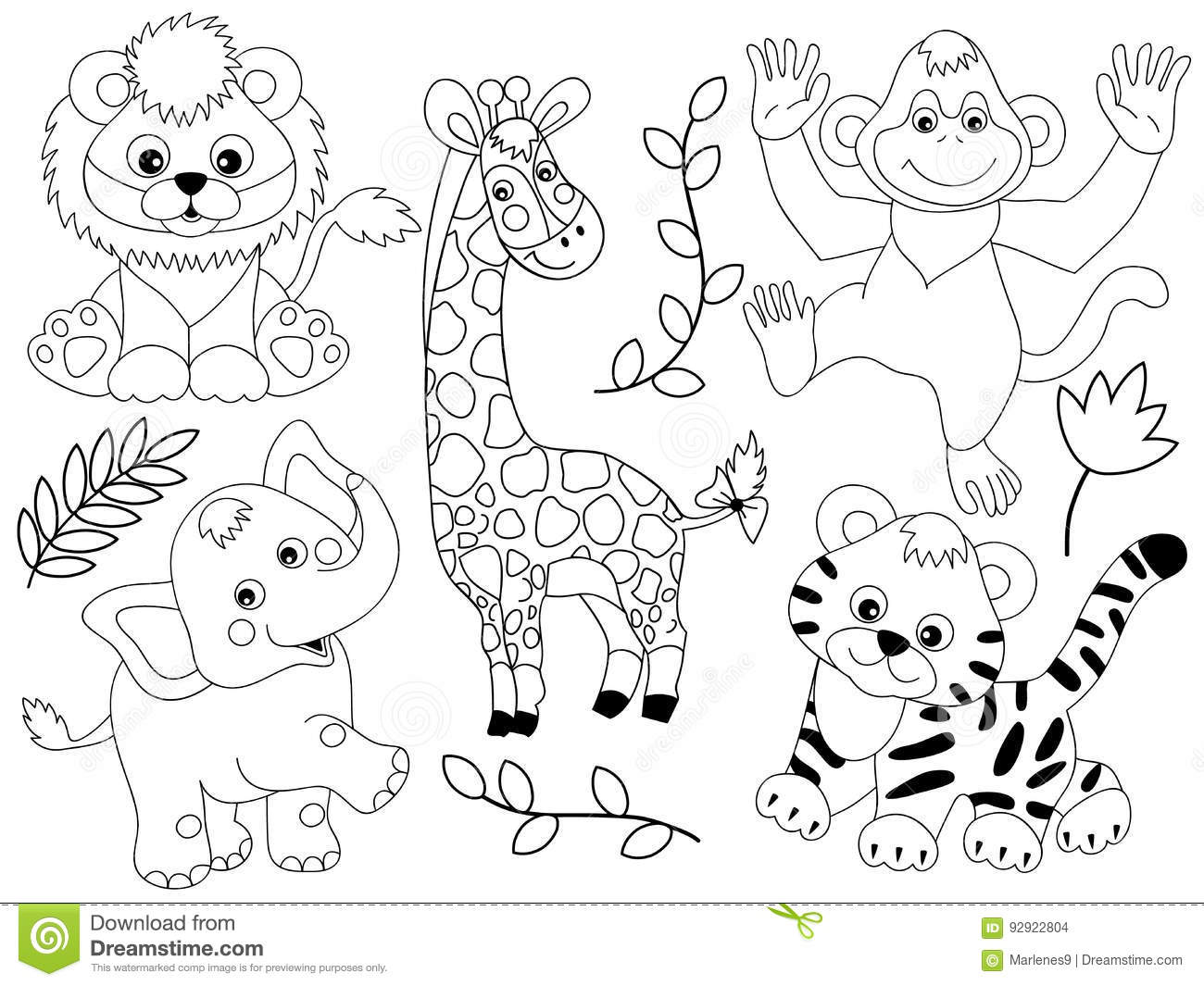 Detail Safari Clipart Black And White Nomer 15