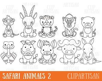 Detail Safari Clipart Black And White Nomer 28