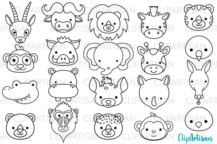 Detail Safari Clipart Black And White Nomer 32