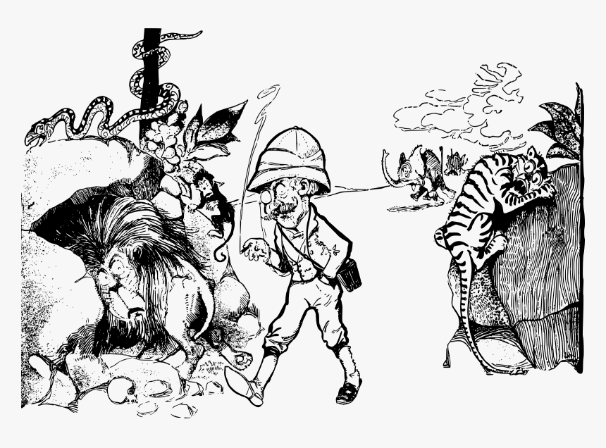 Detail Safari Clipart Black And White Nomer 39