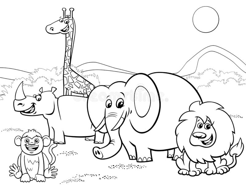 Detail Safari Clipart Black And White Nomer 4