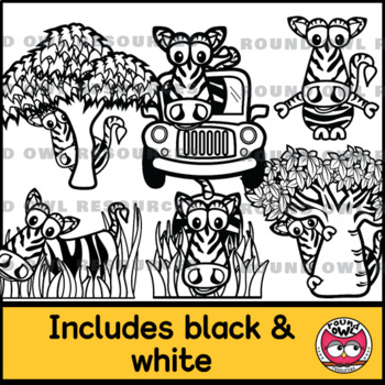 Detail Safari Clipart Black And White Nomer 50