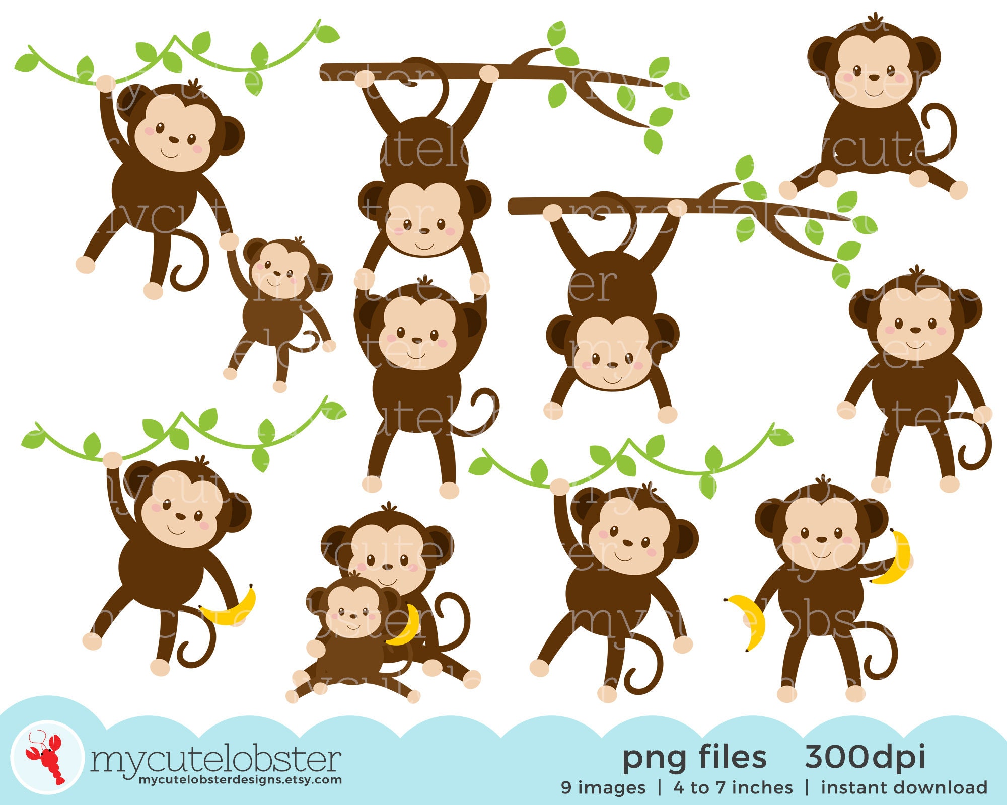 Detail Safari Monkey Clipart Nomer 17