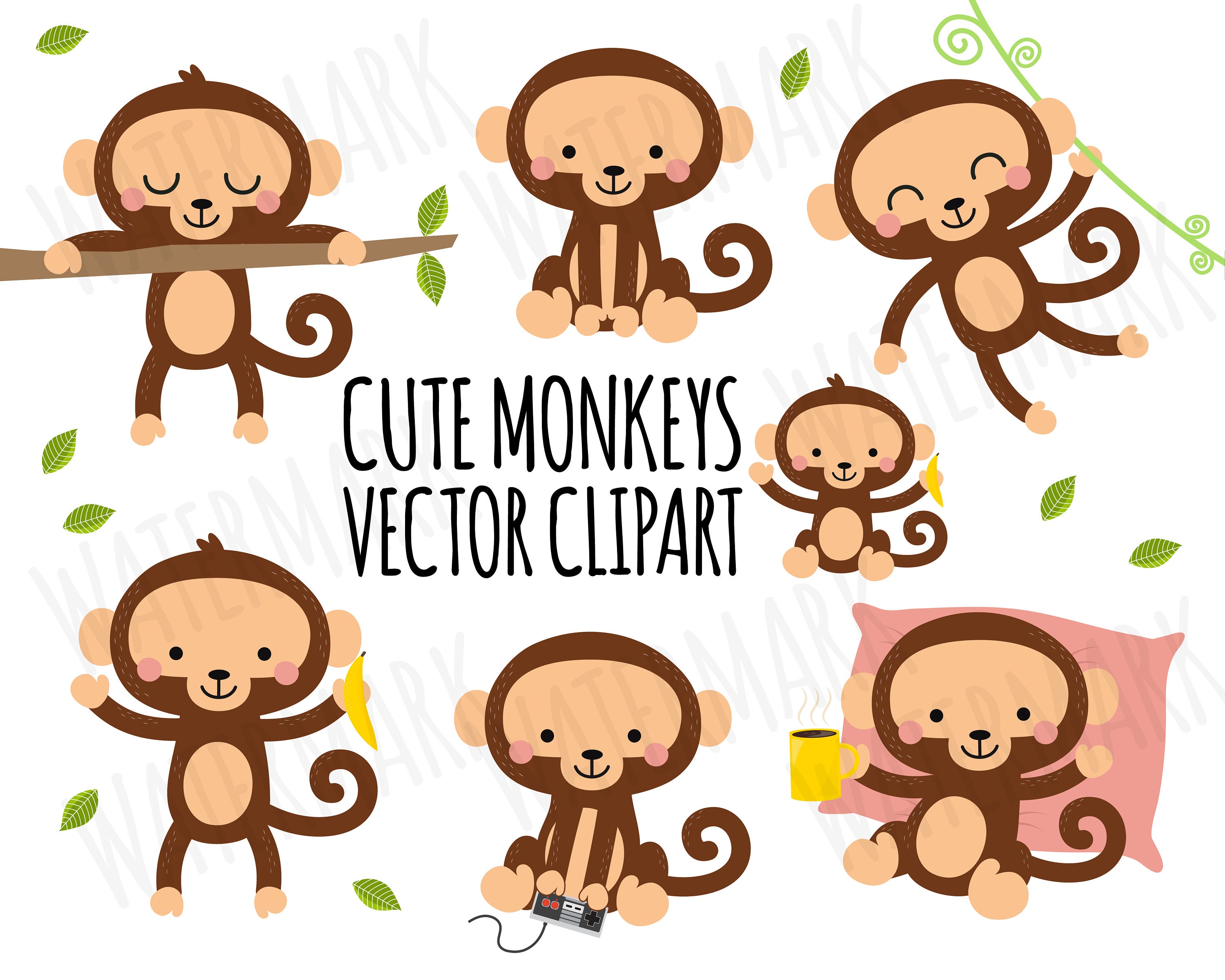 Detail Safari Monkey Clipart Nomer 24