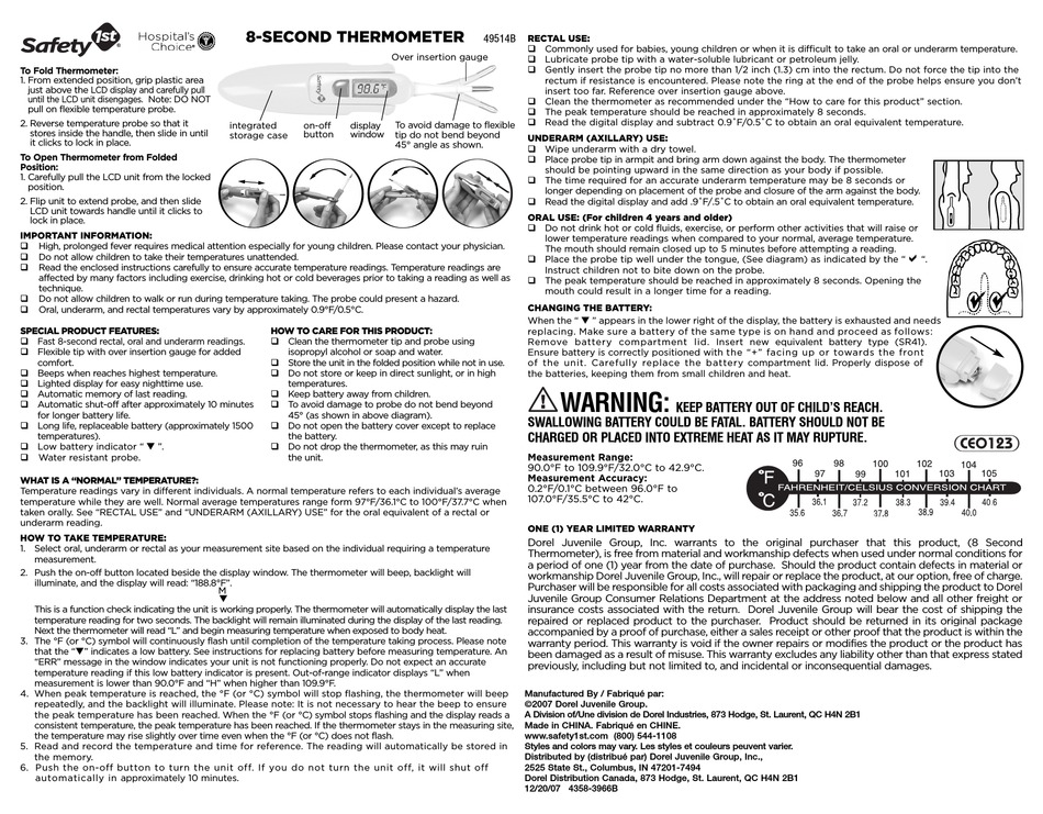 Detail Safety 1st Pacifier Thermometer Nomer 40