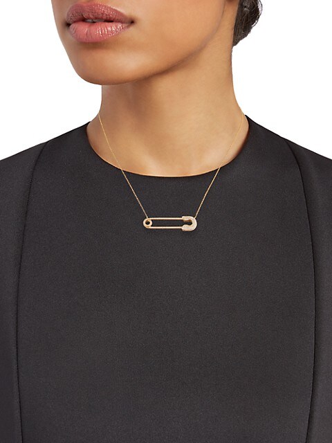 Detail Safety Pin Necklace Gucci Nomer 7