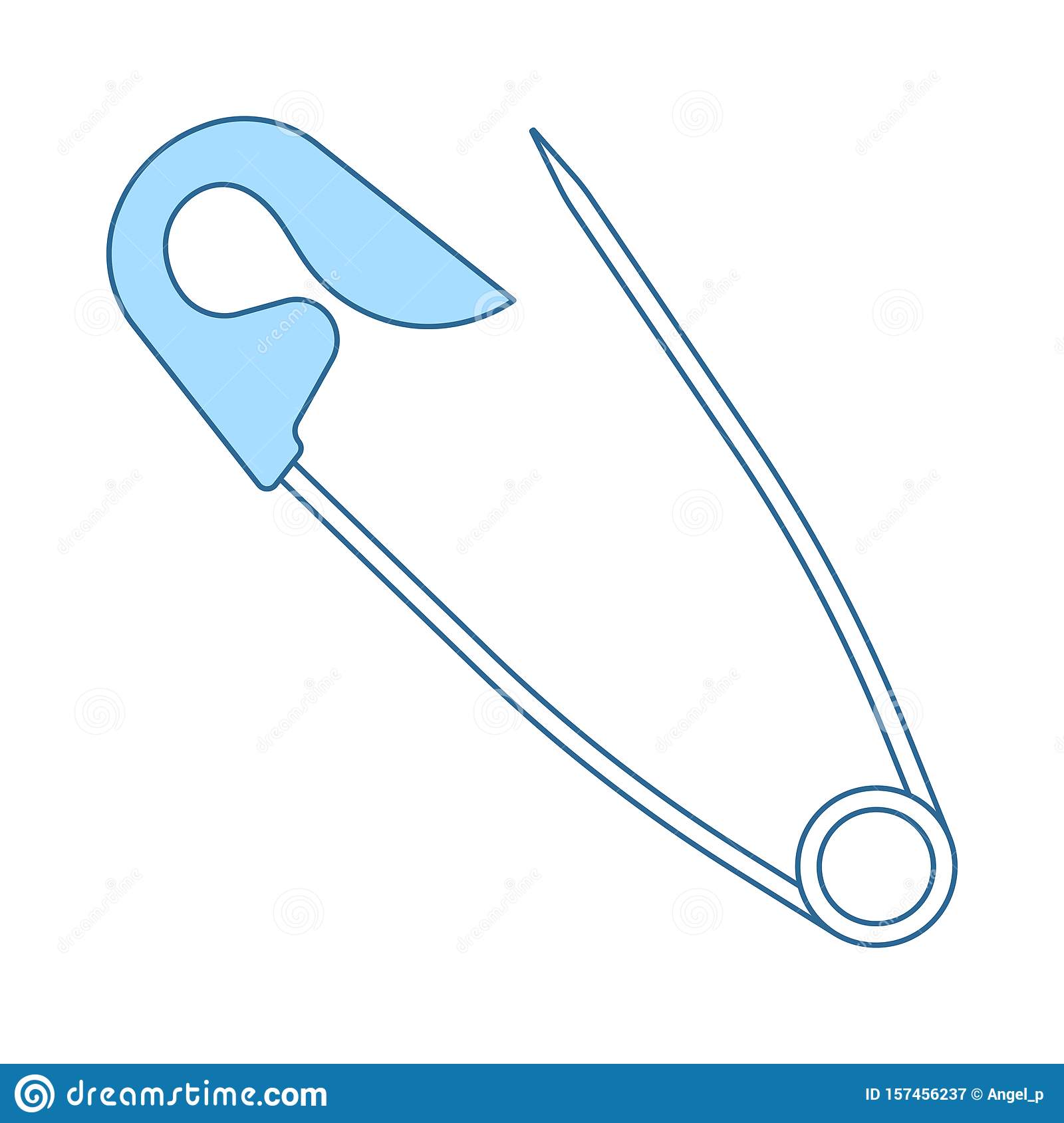 Detail Safety Pins Clipart Nomer 13