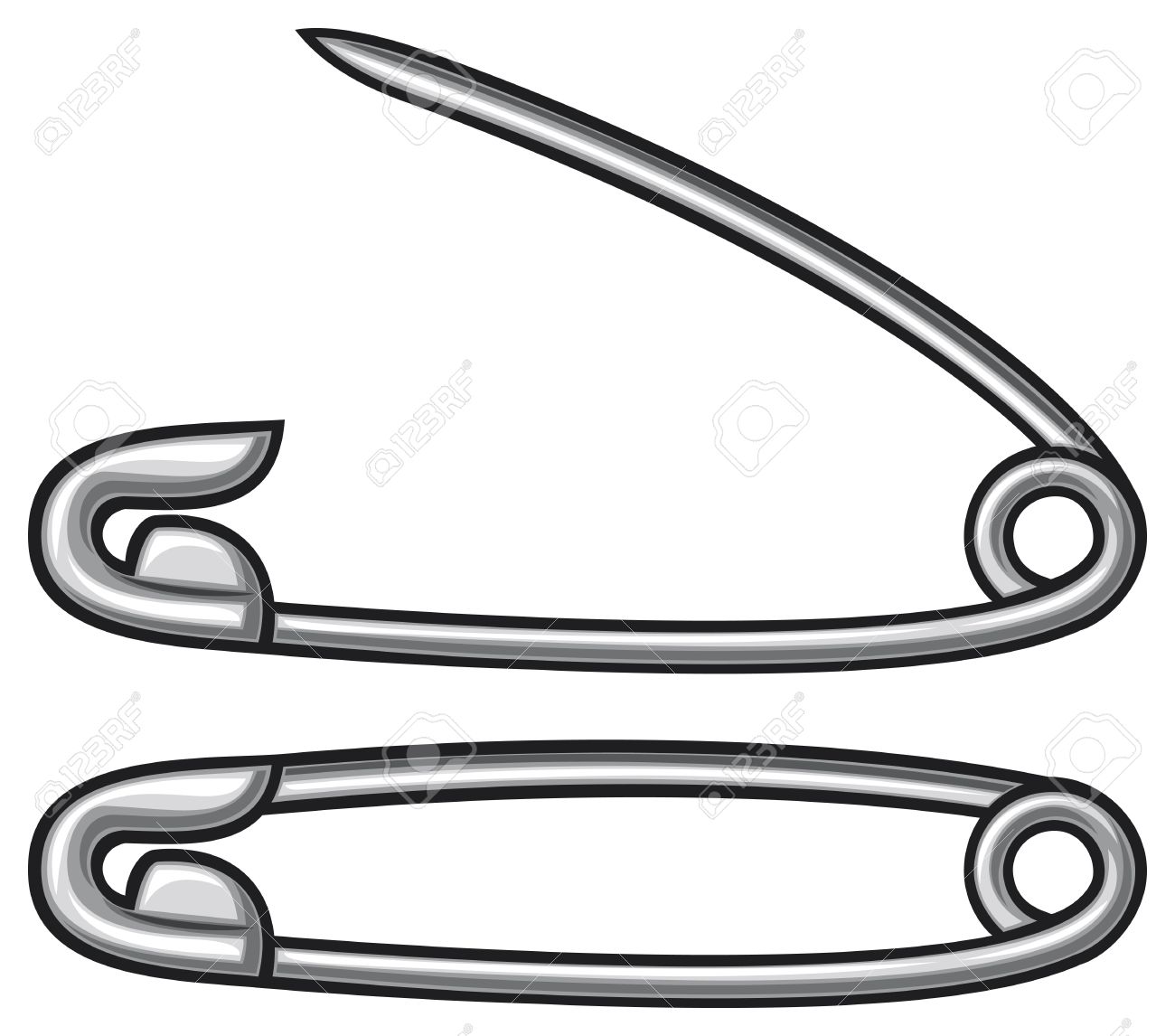 Detail Safety Pins Clipart Nomer 16