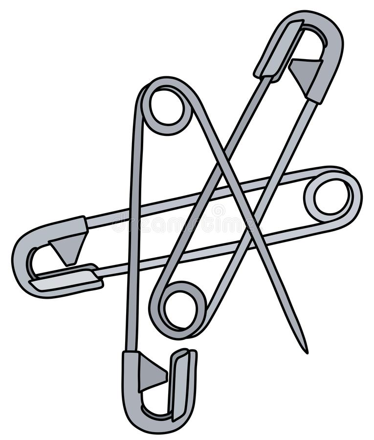 Detail Safety Pins Clipart Nomer 4