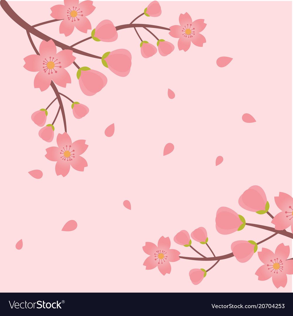 Detail Sakura Background Vector Nomer 17