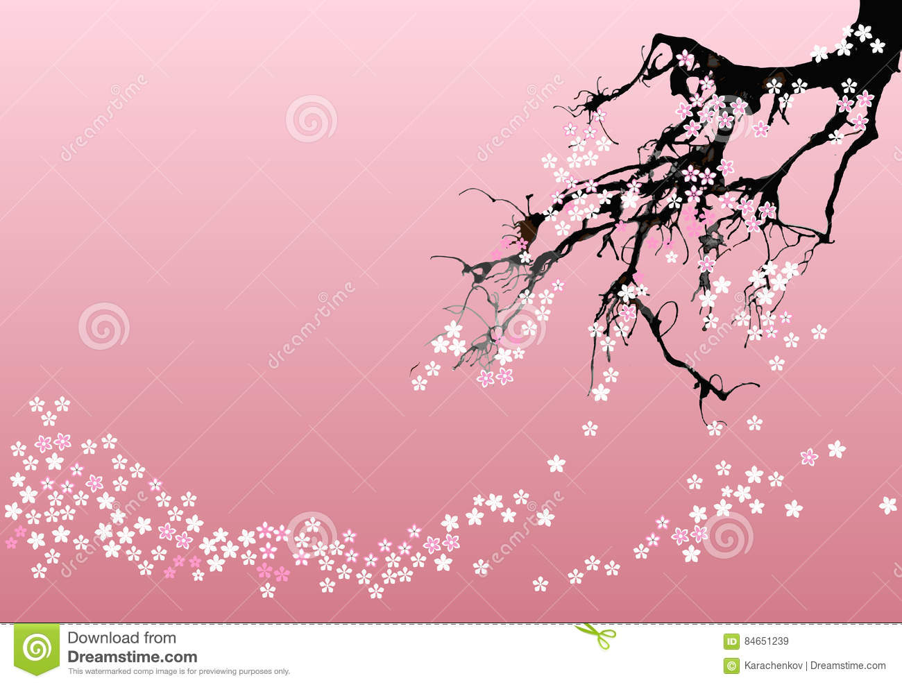 Detail Sakura Background Vector Nomer 38