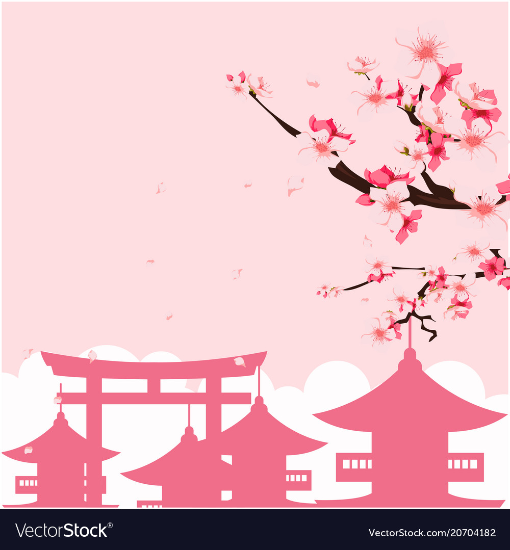 Detail Sakura Background Vector Nomer 45