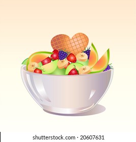 Detail Salad Buah Vector Nomer 8