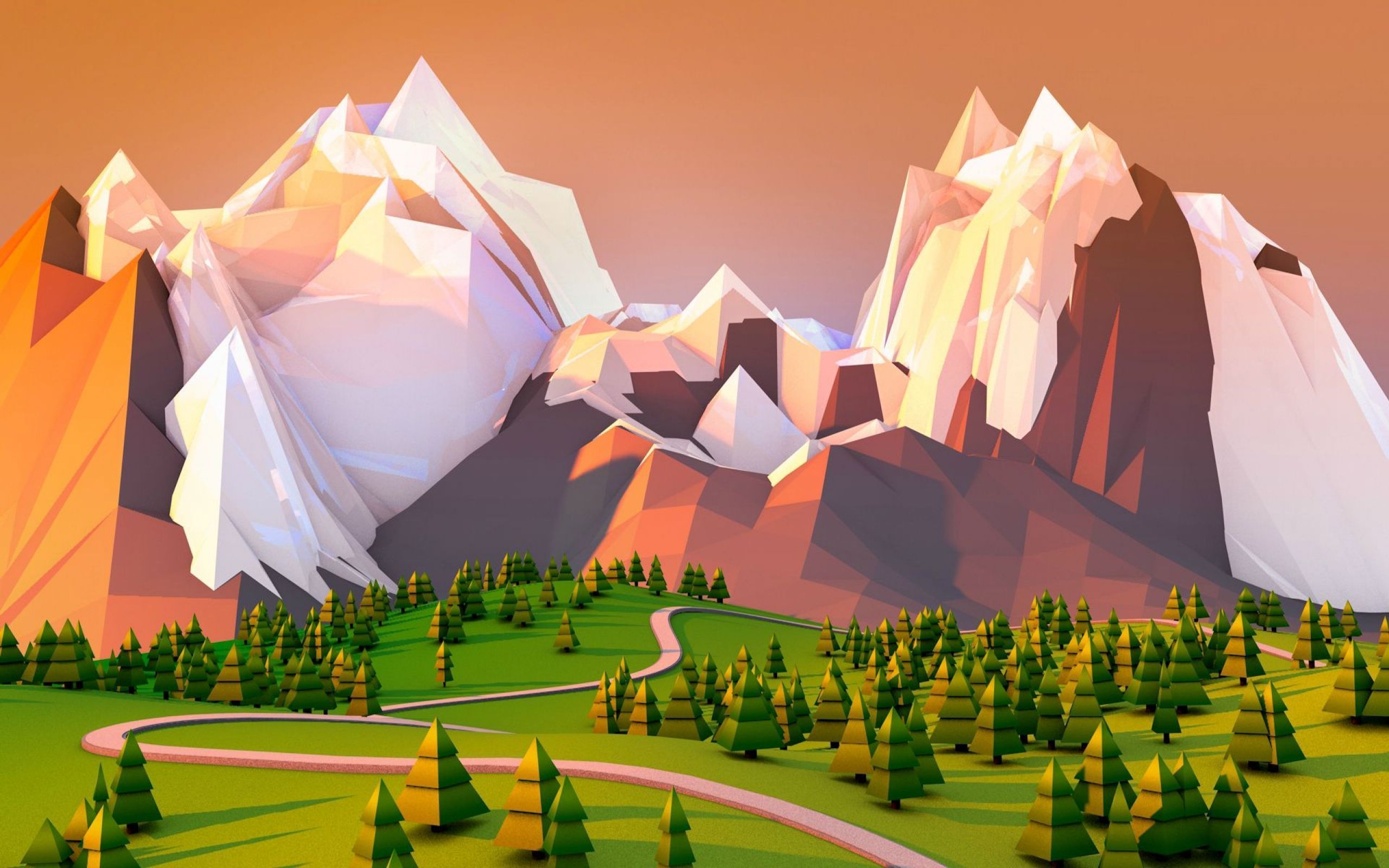 Detail Wallpaper Low Poly Nomer 3