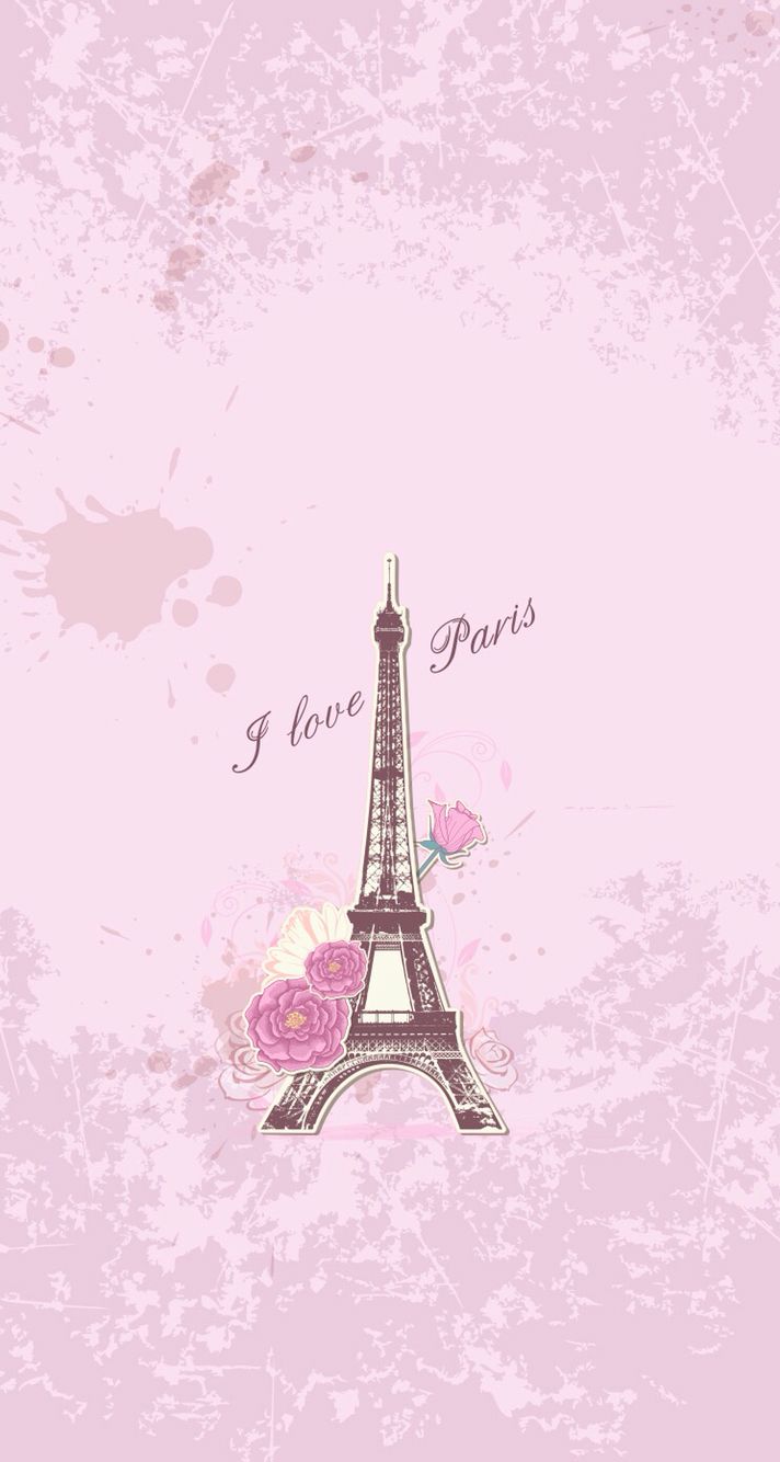 Detail Wallpaper Menara Eiffel Pink Nomer 2