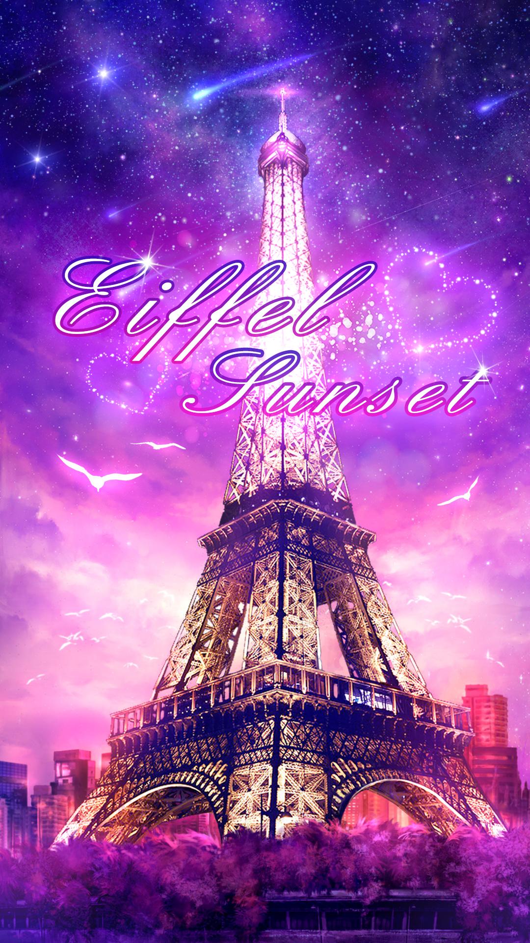 Detail Wallpaper Menara Eiffel Pink Nomer 22